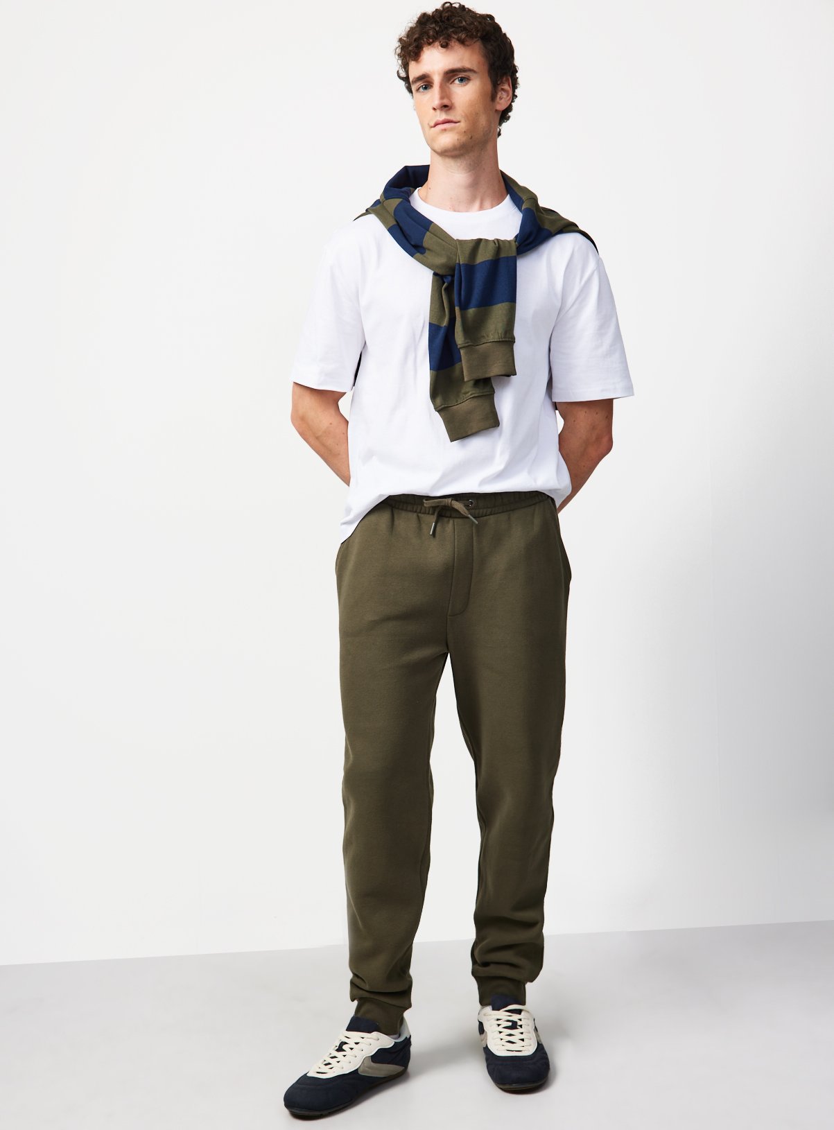 Stone & Khaki Regular Jersey Joggers 2 Pack S - Image 3 thumbnail